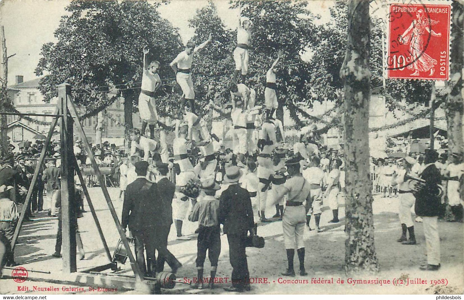 LOIRE  SAINT JUST SAINT RAMBERT Concours Fédéral De Gymnastique Juillet 1908 - Saint Just Saint Rambert