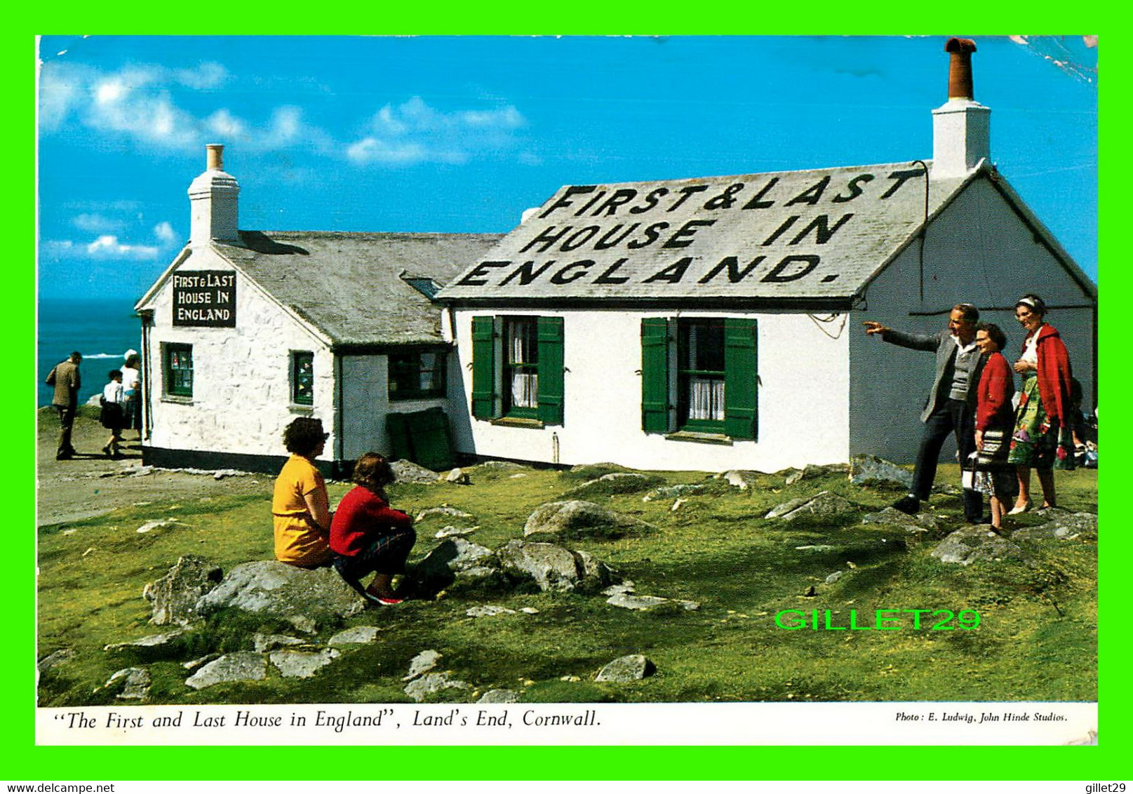 LAND' END, UK - THE FIRST AND LAST HOUSE IN ENGLAND - PHOTO E. LUDWIG - TRAVEL - JOHN HINDE ORIGINAL - - Land's End