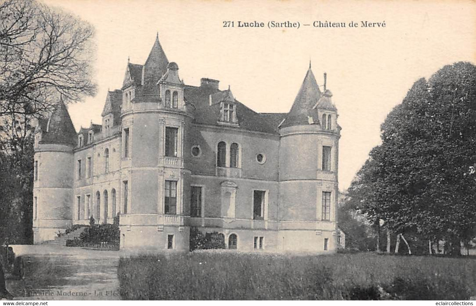 Luché Pringé           72        Château De Mervé         (voir Scan) - Luche Pringe