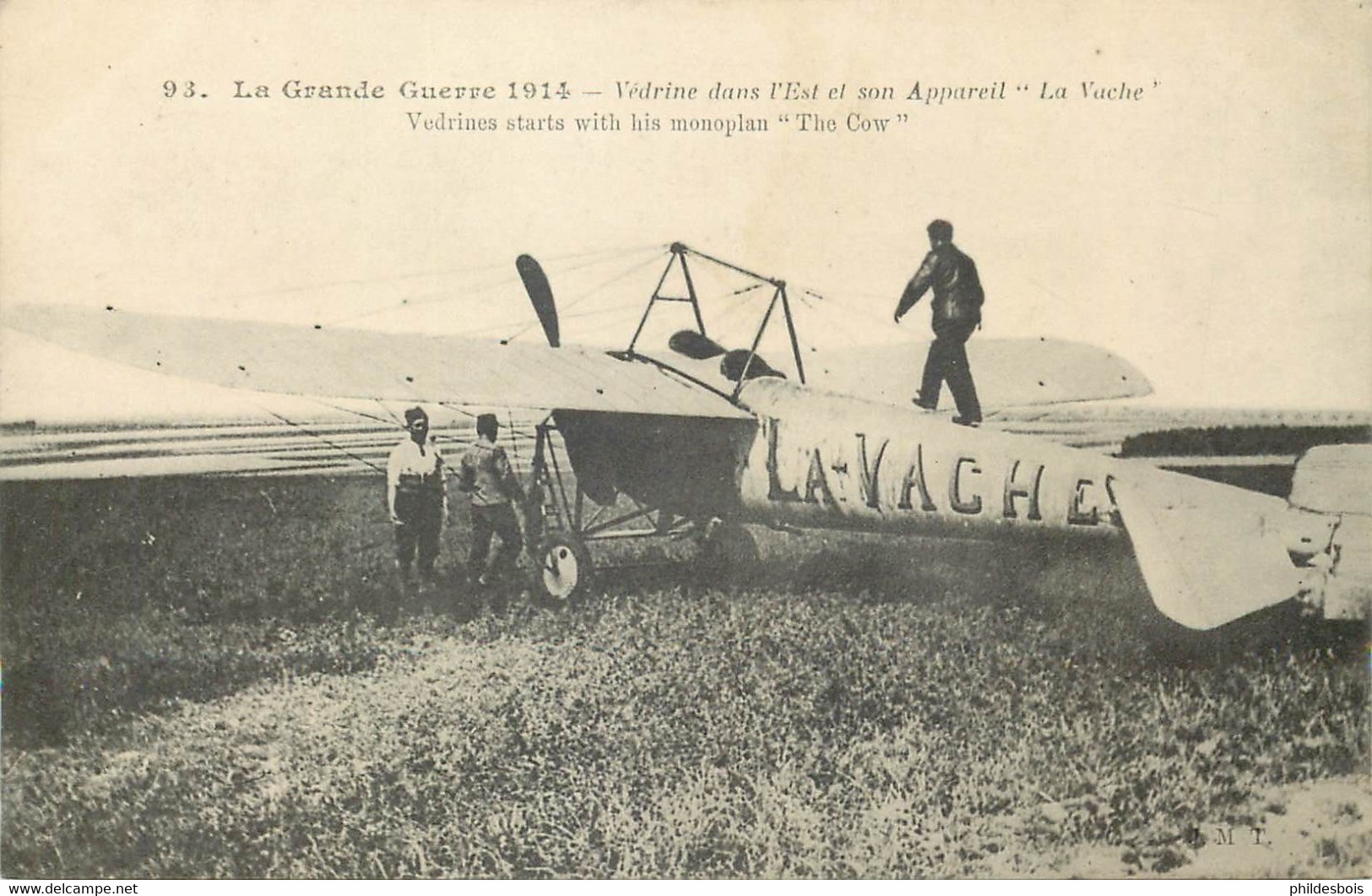 AVIATION  La Grande Guerre 1914  Védrine Dans L'Est Et Son Appareil " La Vache " - 1914-1918: 1. Weltkrieg