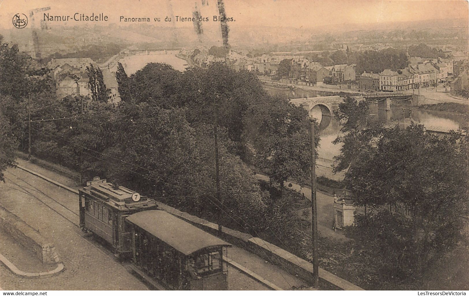 CPA - Belgique - Namur - Citadelle - Panorama Vu Du Tienne Des Biches - Edit. Nels - Fleuve - Tram - Pont - Otros & Sin Clasificación