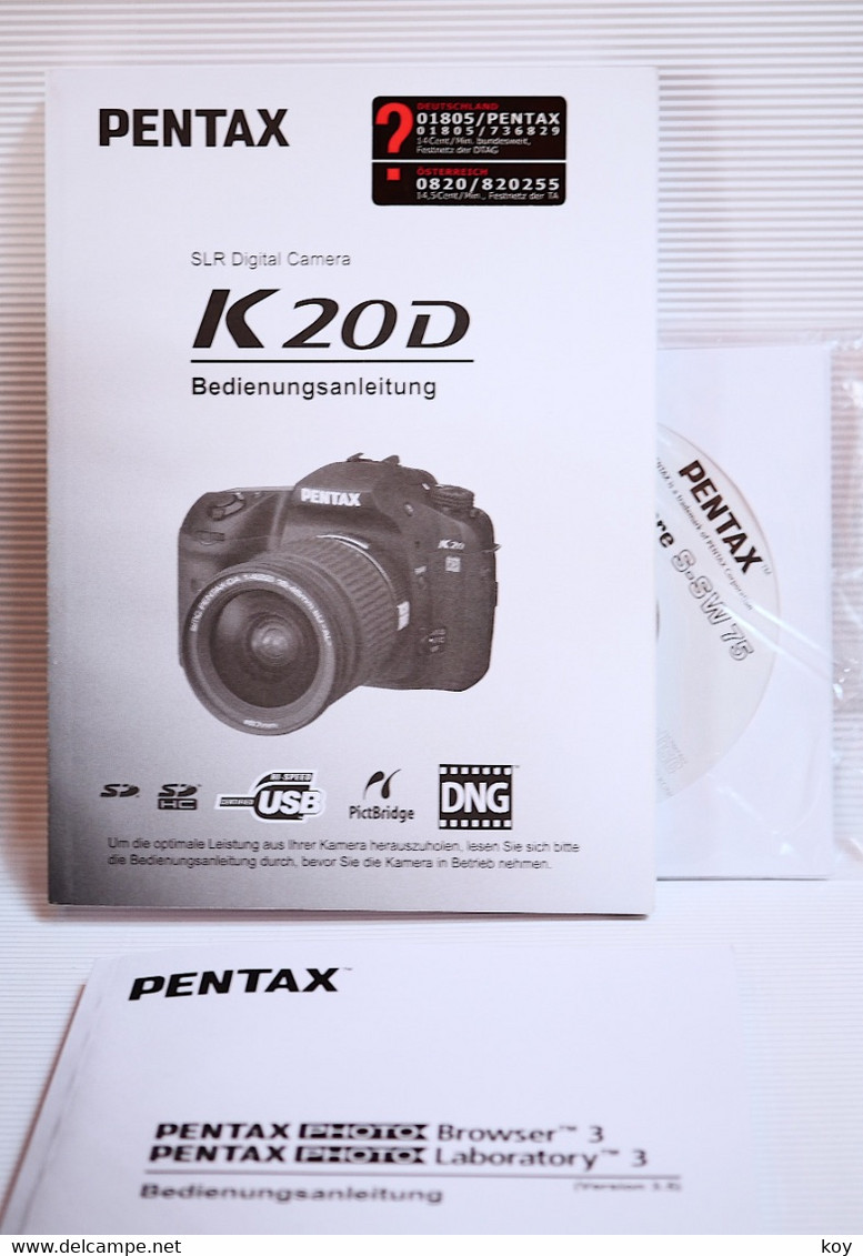 Pentax K20D Digitale 14,6-MP-Spiegelreflexkamera Schwarz Mit Objektiv 18–55 Mm Incl. Fototasche - Appareils Photo