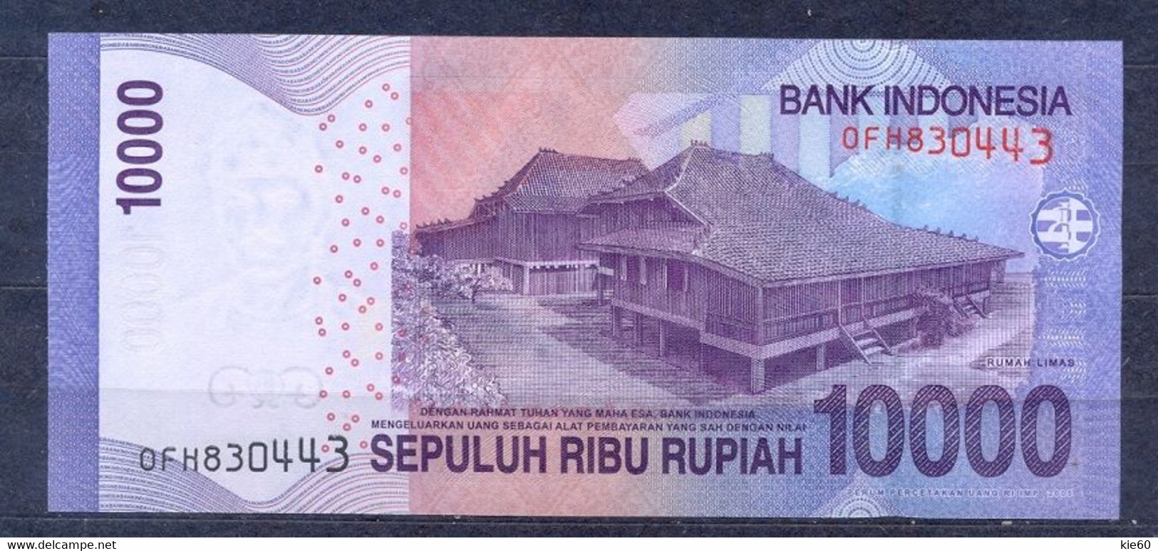 Indonesia - 2010 -10  000 Rupiah...  P150aa ..UNC - Indonésie