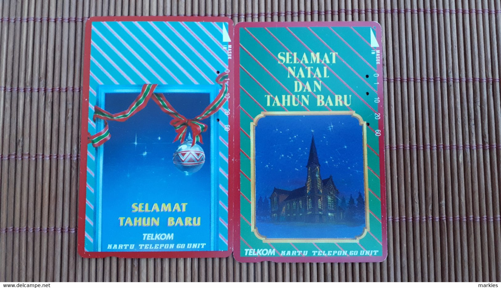 Christmas  2 Phonecards  Indonesia  Rare ! - Noel