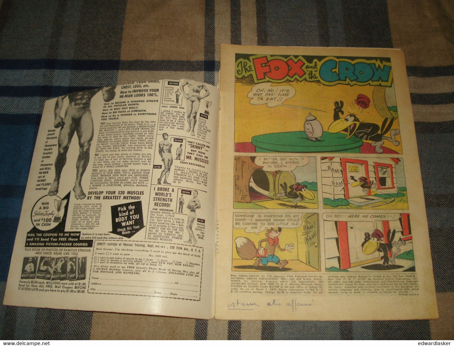 REAL SCREEN COMICS N°119 (comics VO) - Février 1958 - DC - état Médiocre - DC