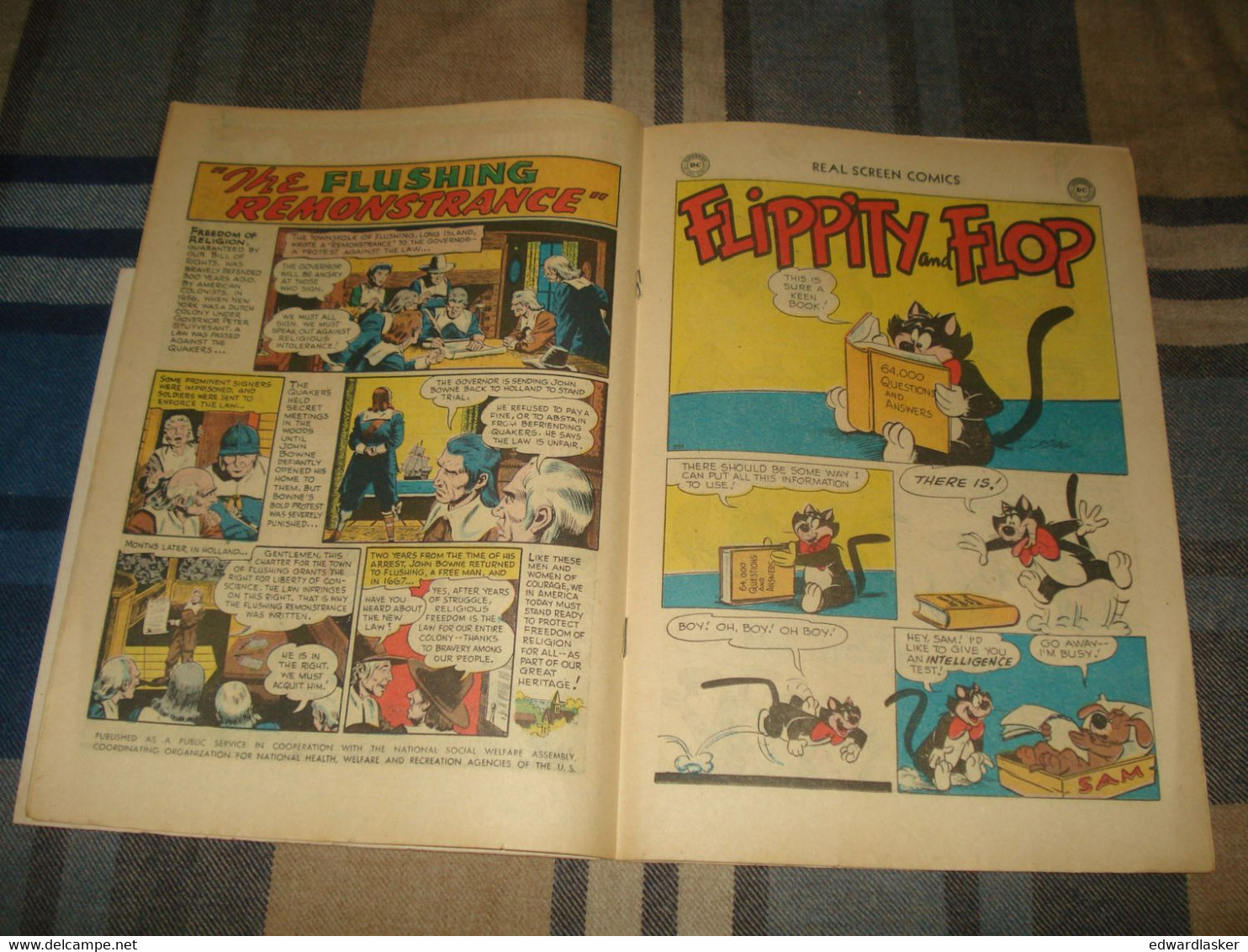 REAL SCREEN COMICS N°119 (comics VO) - Février 1958 - DC - état Médiocre - DC