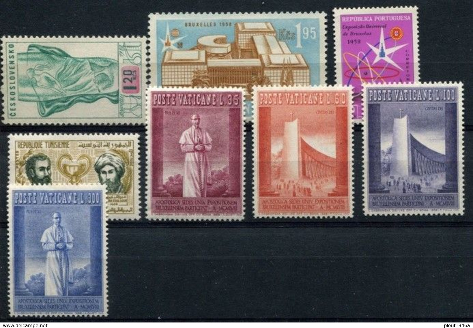 1958 - Collection complète Expo 58 (**) avec Poste aérienne, Blocs et 1 FDC Etats-Unis + Croatie 2018 (architecte)