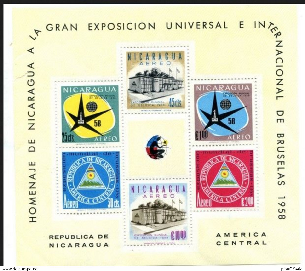 1958 - Collection complète Expo 58 (**) avec Poste aérienne, Blocs et 1 FDC Etats-Unis + Croatie 2018 (architecte)