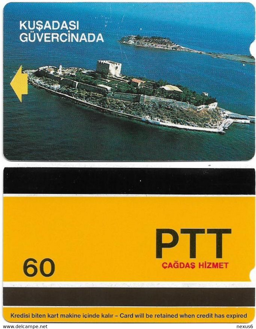 Turkey - Alcatel - PTT - 2nd Series (9mm) 1991-1992, S-17 - Kusadasi Guvercinada, 60U, Used - Türkei