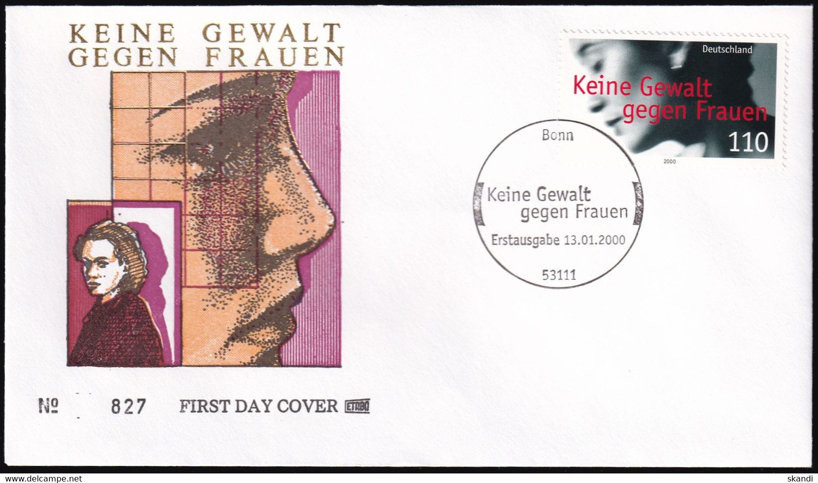 DEUTSCHLAND 2000 Mi-Nr. 2093 FDC - 1991-2000