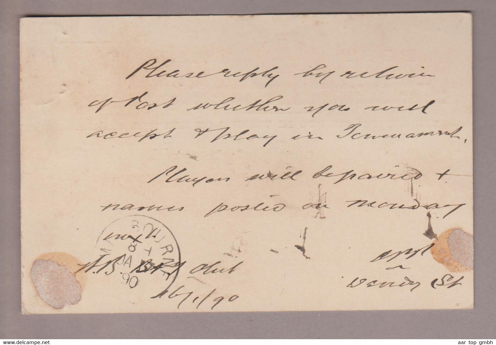 Australien Victoria 1890-01-17 Brighton Ganzsache 1 Penny Nach Soliendon - Briefe U. Dokumente