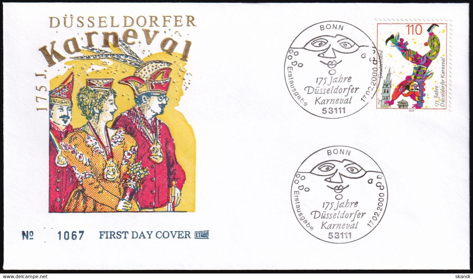 DEUTSCHLAND 2000 Mi-Nr. 2099 FDC - 1991-2000