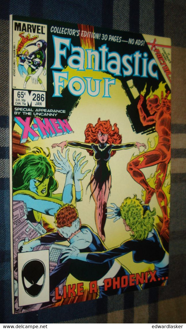 FANTASTIC FOUR N°286 (comics VO) - 1986 - Marvel - X-Men - John Byrne - Très Bon état - Marvel
