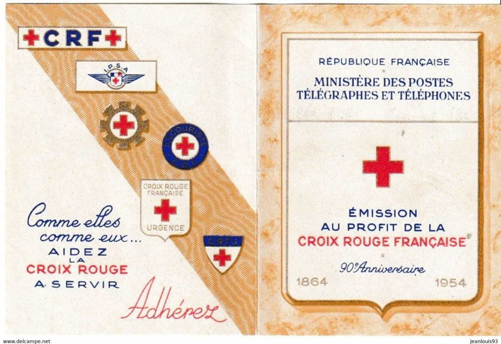 FRANCE - CARNET 2003 CROIX ROUGE 1954 NEUF++ LUXE COTE 180 EUR - Croix Rouge