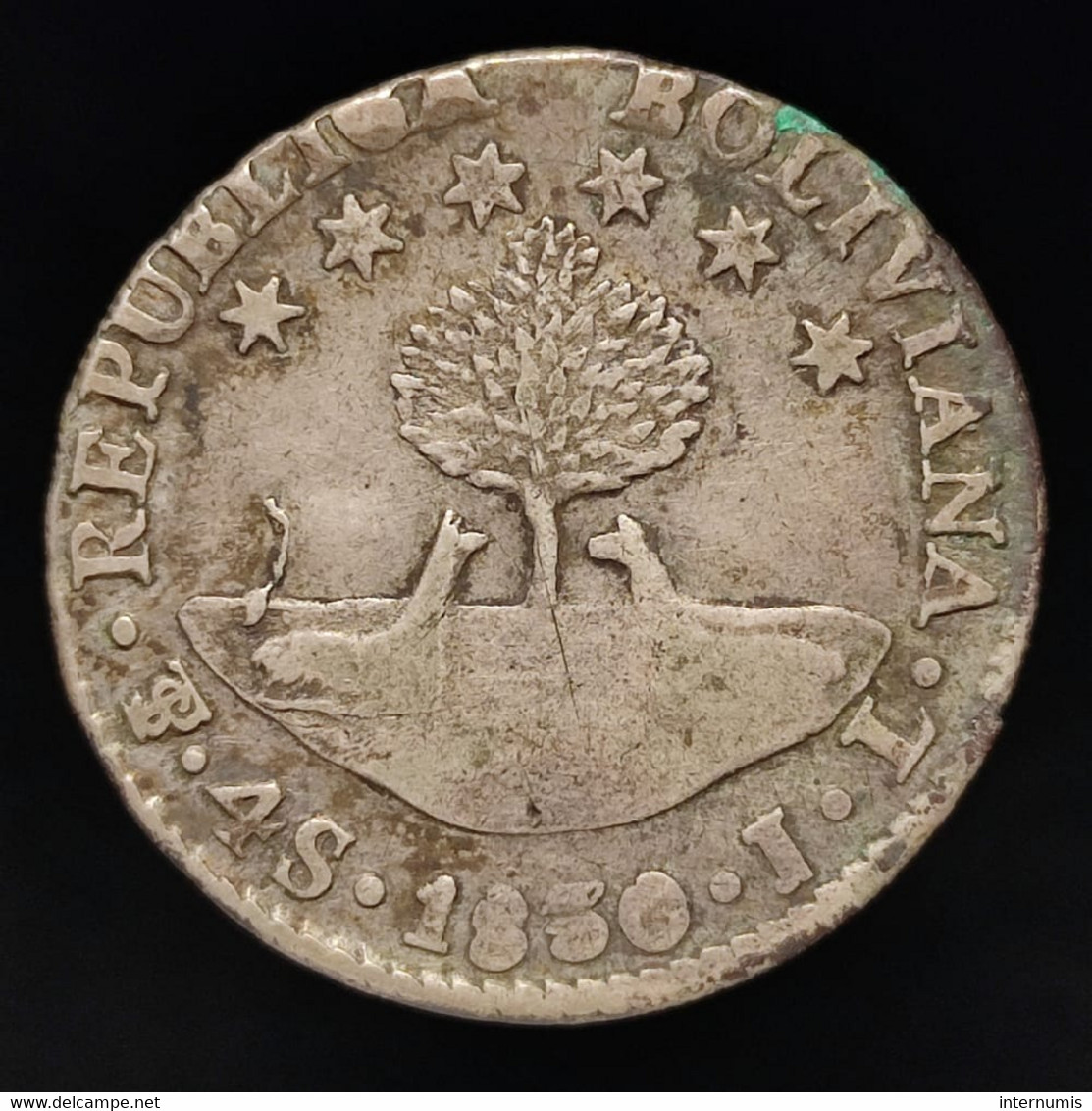 Bolivie / Bolivia, Republic, 4 Soles, 1830 PTS JL, Argent (Silver), TTB (EF), KM#96a - Bolivie