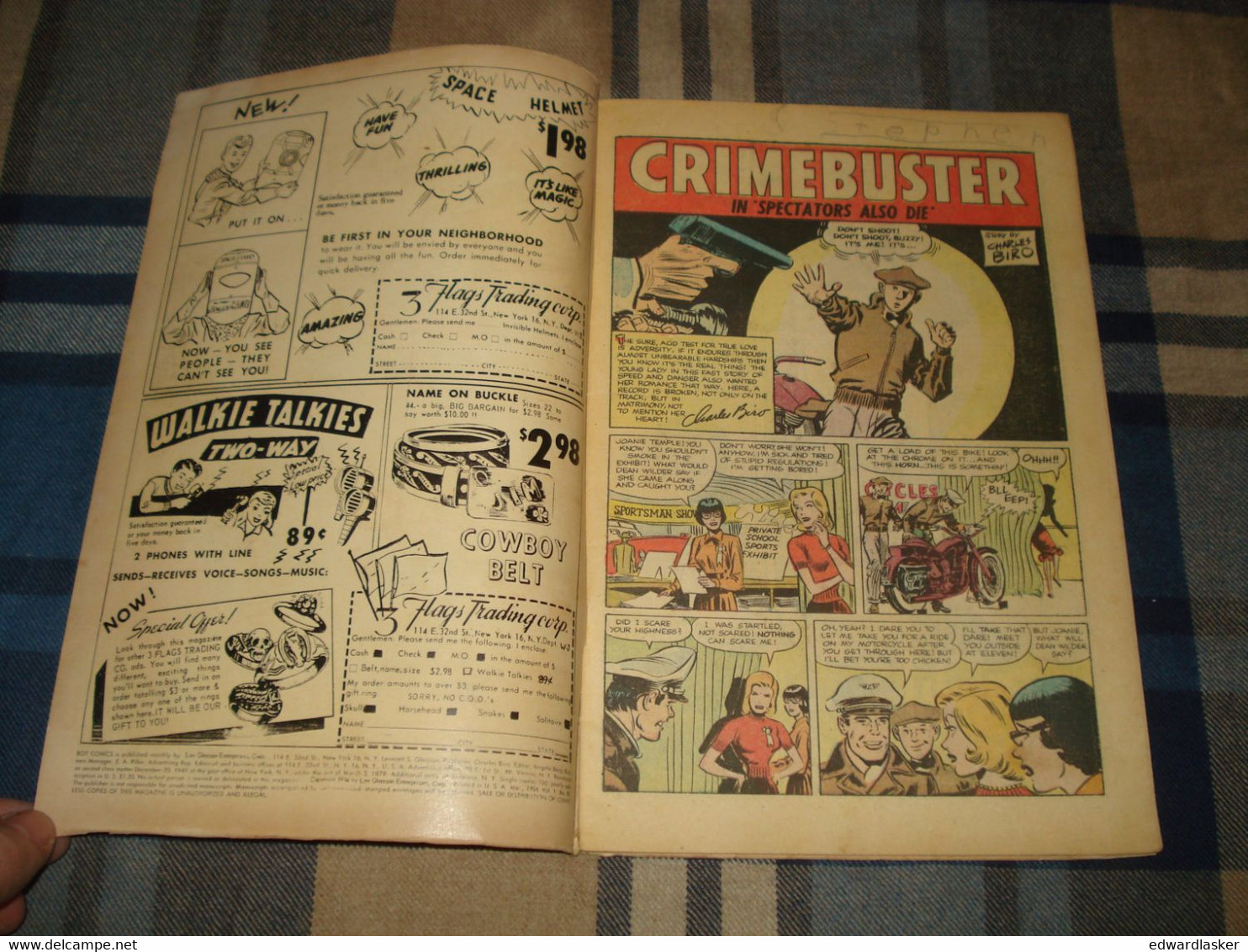 BOY COMICS N°99 (comics VO) - Crimebuster-s Greatest Adventures - Mars 1954 - Assez Bon état - Andere Verleger