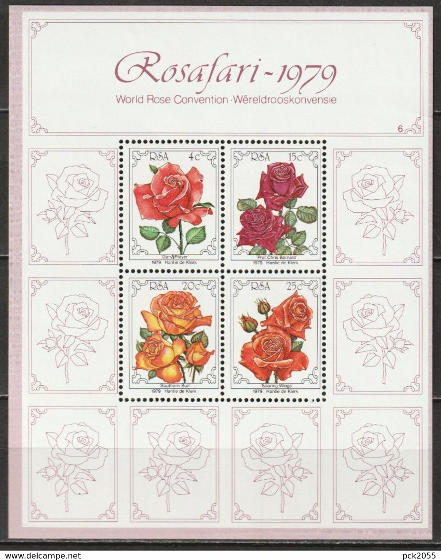 RSA Südafrika  1979  Nr.562 - 565 Block 8 ** Postfrisch 4. Welt- Rosen- Konvent ( D 5053 ) Günstige Versandkosten - Blocks & Kleinbögen