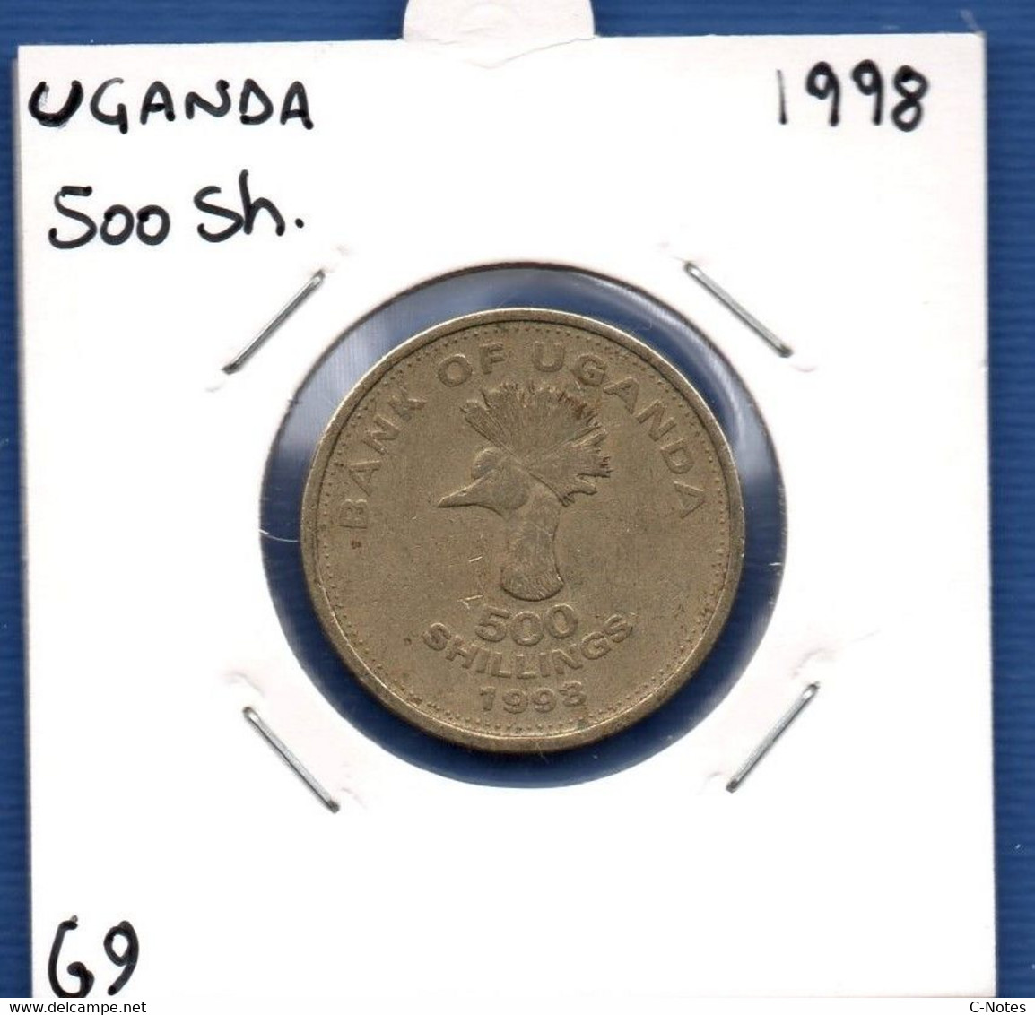 UGANDA - 500 Shillings 1998 -  See Photos - Km 69 - Ouganda