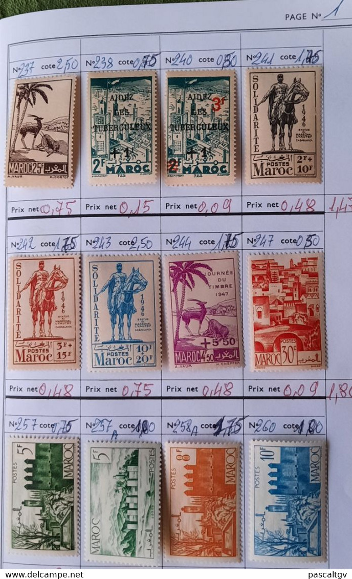 Colonies FR - MAROC - * Et Qqs Oblitérés - CARNET De Circulation N°22 -  (cote 545.00€) - Sammlungen