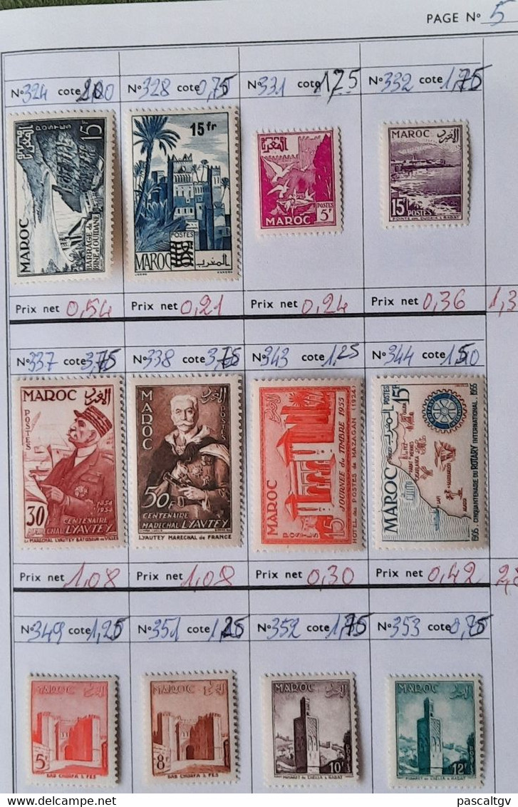 Colonies FR - MAROC - * et qqs Oblitérés - CARNET de Circulation N°22 -  (cote 545.00€)