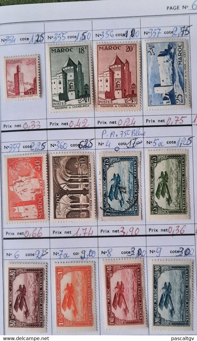 Colonies FR - MAROC - * et qqs Oblitérés - CARNET de Circulation N°22 -  (cote 545.00€)