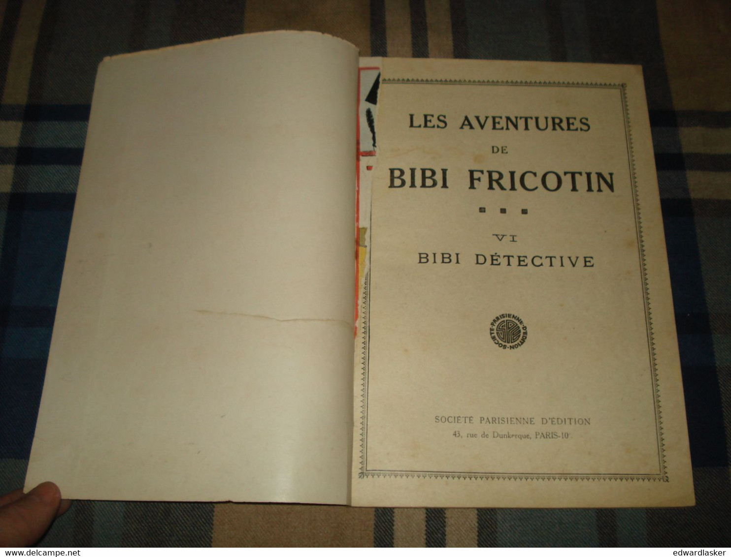 BIBI FRICOTIN N°6 : Détective - Louis Forton - Rebrochage De 1934 - Bibi Fricotin