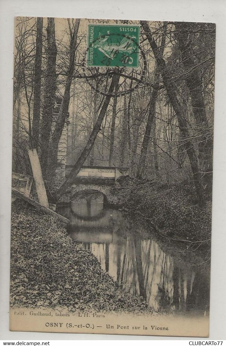 Osny (95) : L'entrée D'une Villa Et Sont Pont Prise Des Bords De La Vione En 1904 PF. - Osny