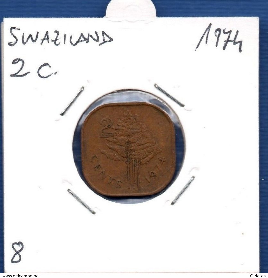 SWAZILAND - 2 Cents 1974 -  See Photos - Km 8 - Swaziland