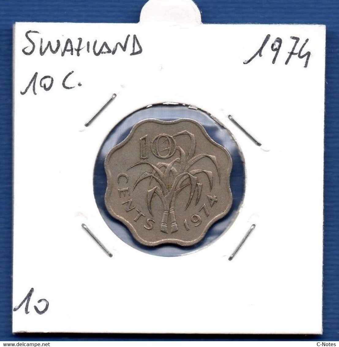 SWAZILAND - 10 Cents 1974 -  See Photos - Km 10 - Swasiland