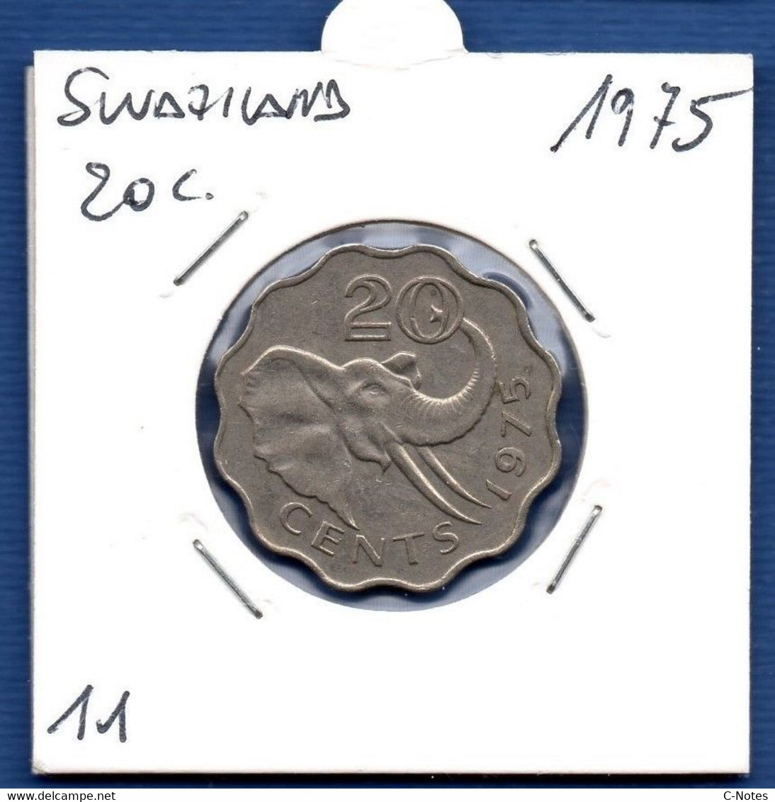 SWAZILAND - 20 Cents 1975 -  See Photos - Km 11 - Swasiland