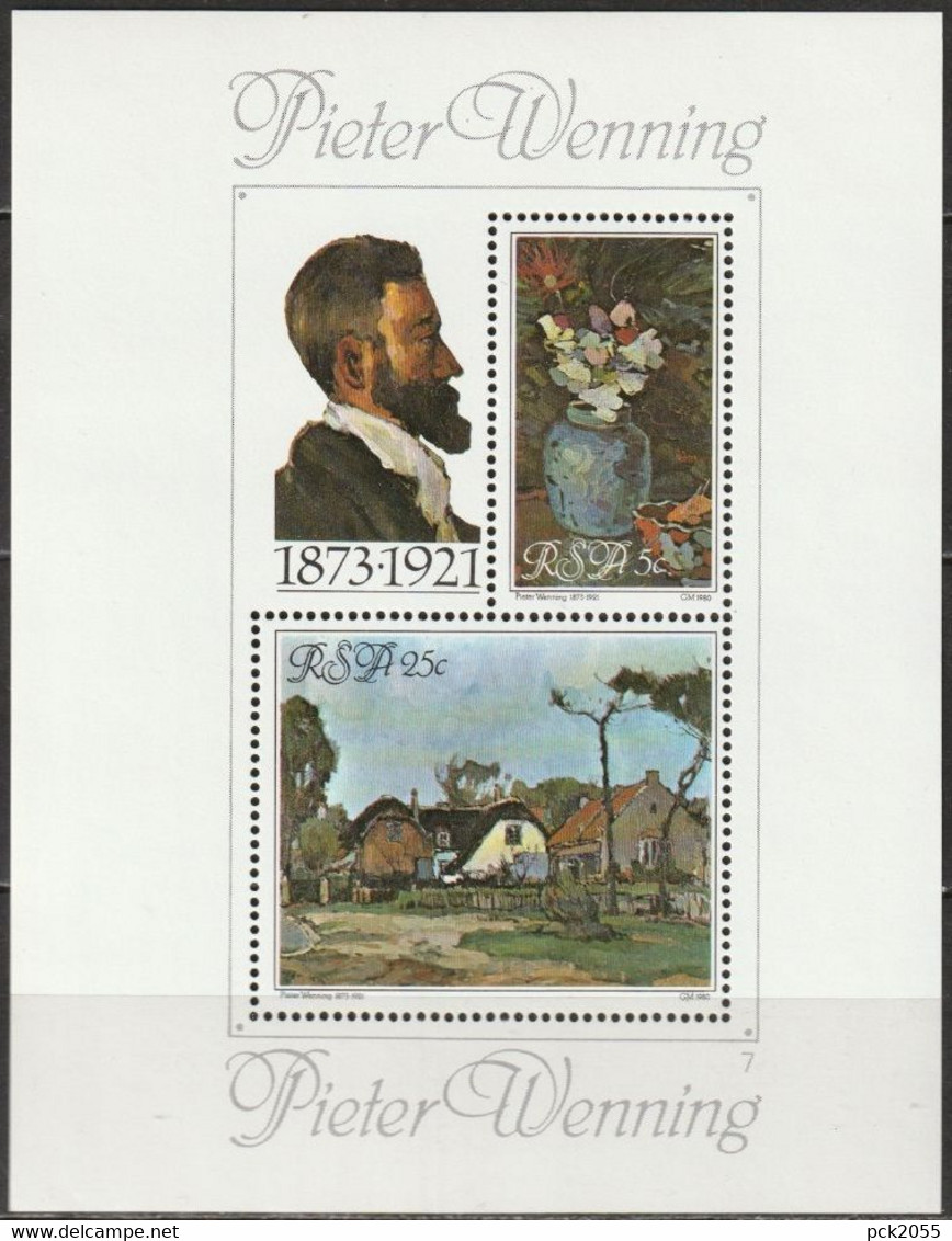 RSA Südafrika  1980  Nr.569 - 570 Block 9 ** Postfrisch Pieter Wennig ( EK28/1) Günstige Versandkosten - Blocchi & Foglietti