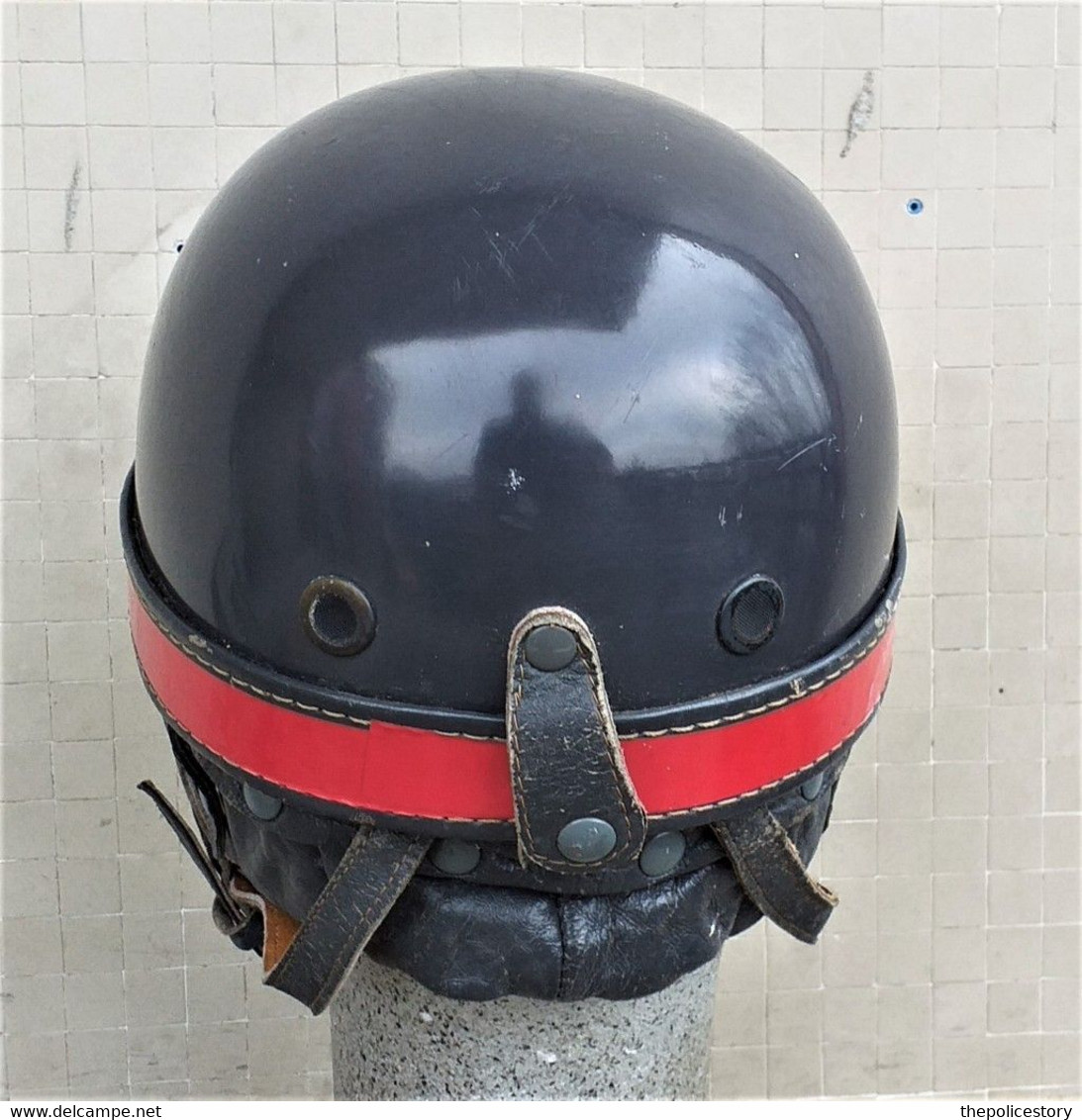 Casco Vintage Da Postino Motociclista PT Poste Italiane Anni '60/70 Originale Completo - Motos