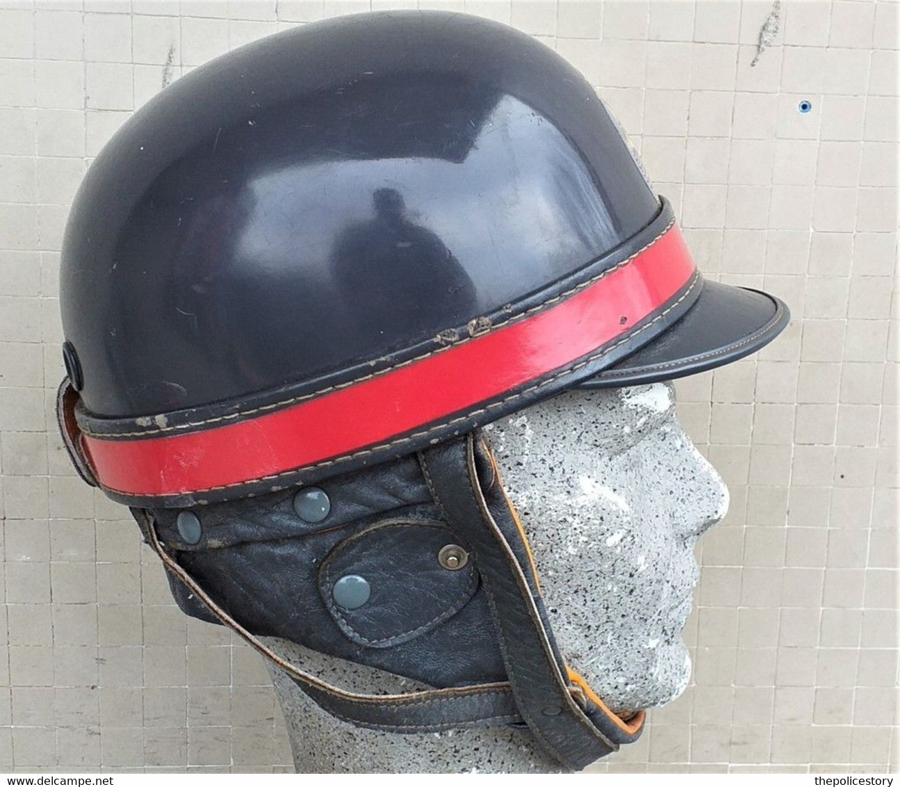 Casco Vintage Da Postino Motociclista PT Poste Italiane Anni '60/70 Originale Completo - Motos