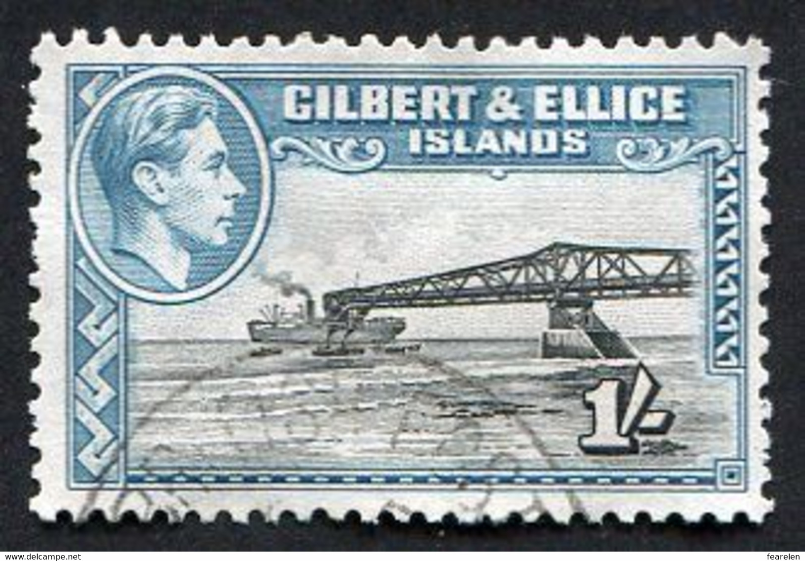 Colonie Anglaise, Gilbert & Elice, N°46a Oblitéré, Qualité Très Beau - Oblitérés