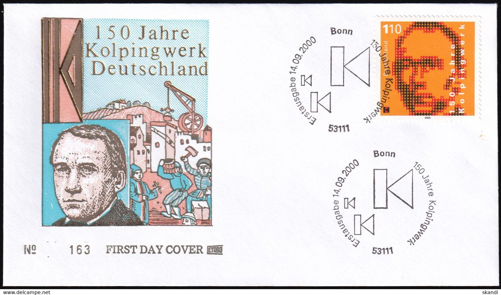 DEUTSCHLAND 2000 Mi-Nr. 2135 FDC - 1991-2000