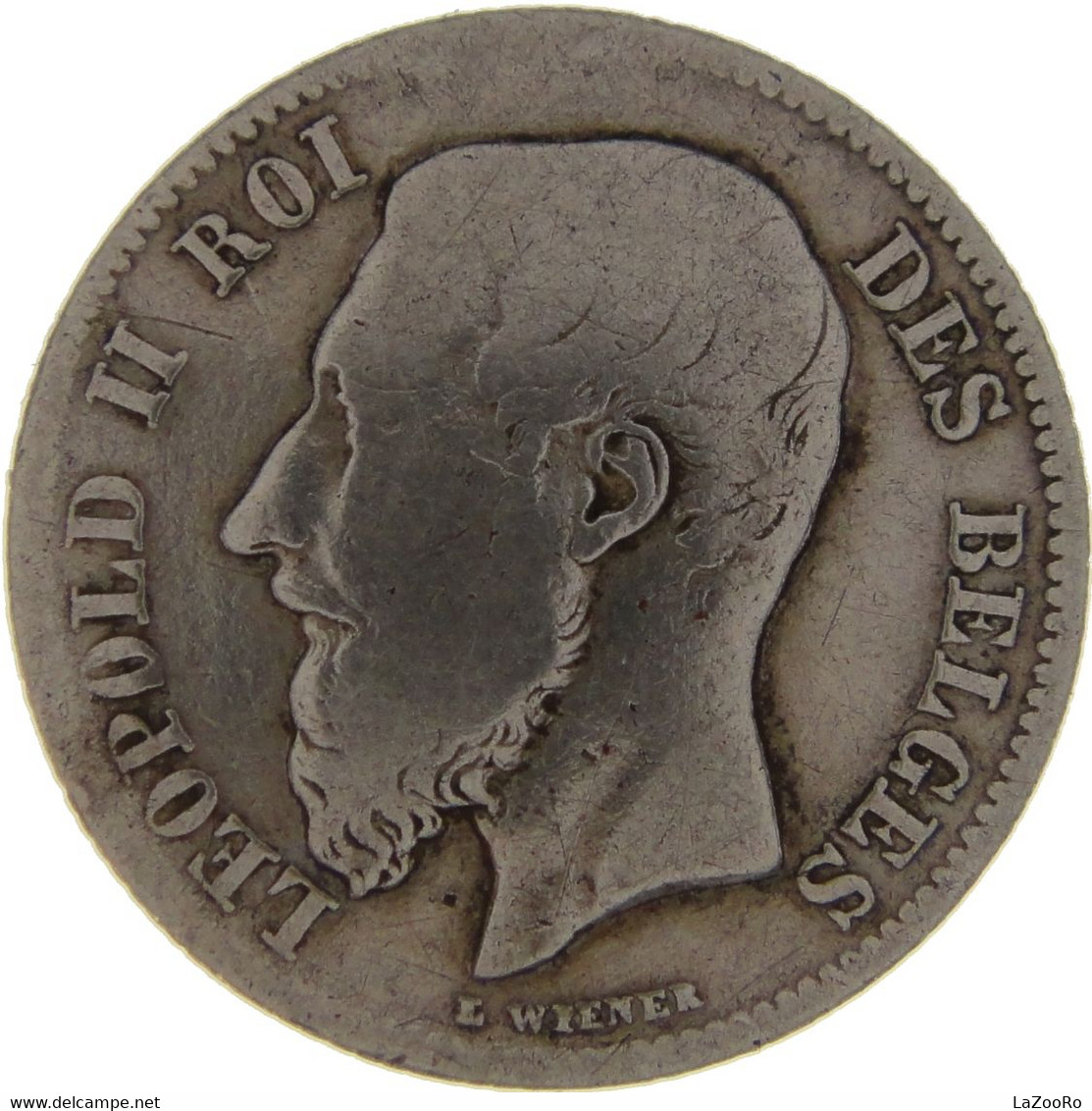 LaZooRo: Belgium 50 Centimes 1886 VF - Silver - 50 Centimes