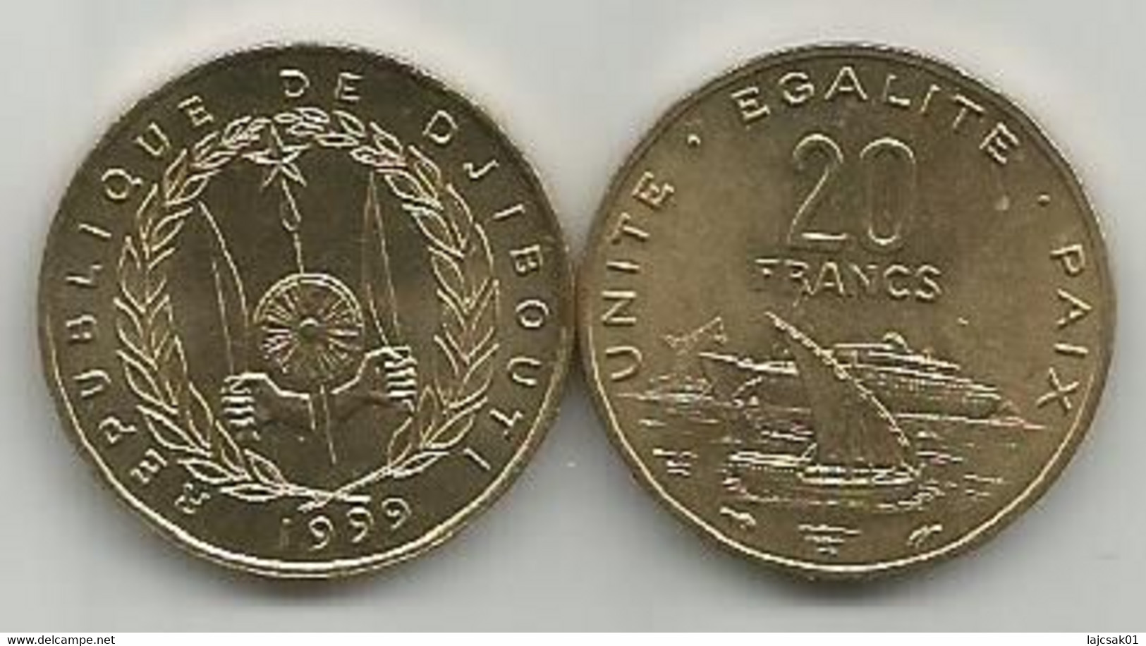 Djibouti 20 Francs 1999. High Grade - Dschibuti