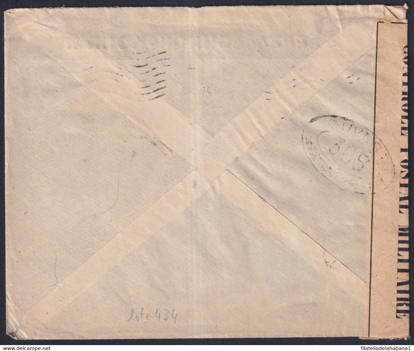 F-EX38940 GREECE 1917 WWI CENSORSHIP KENTRIKON COVER TO FRANCE. - Covers & Documents