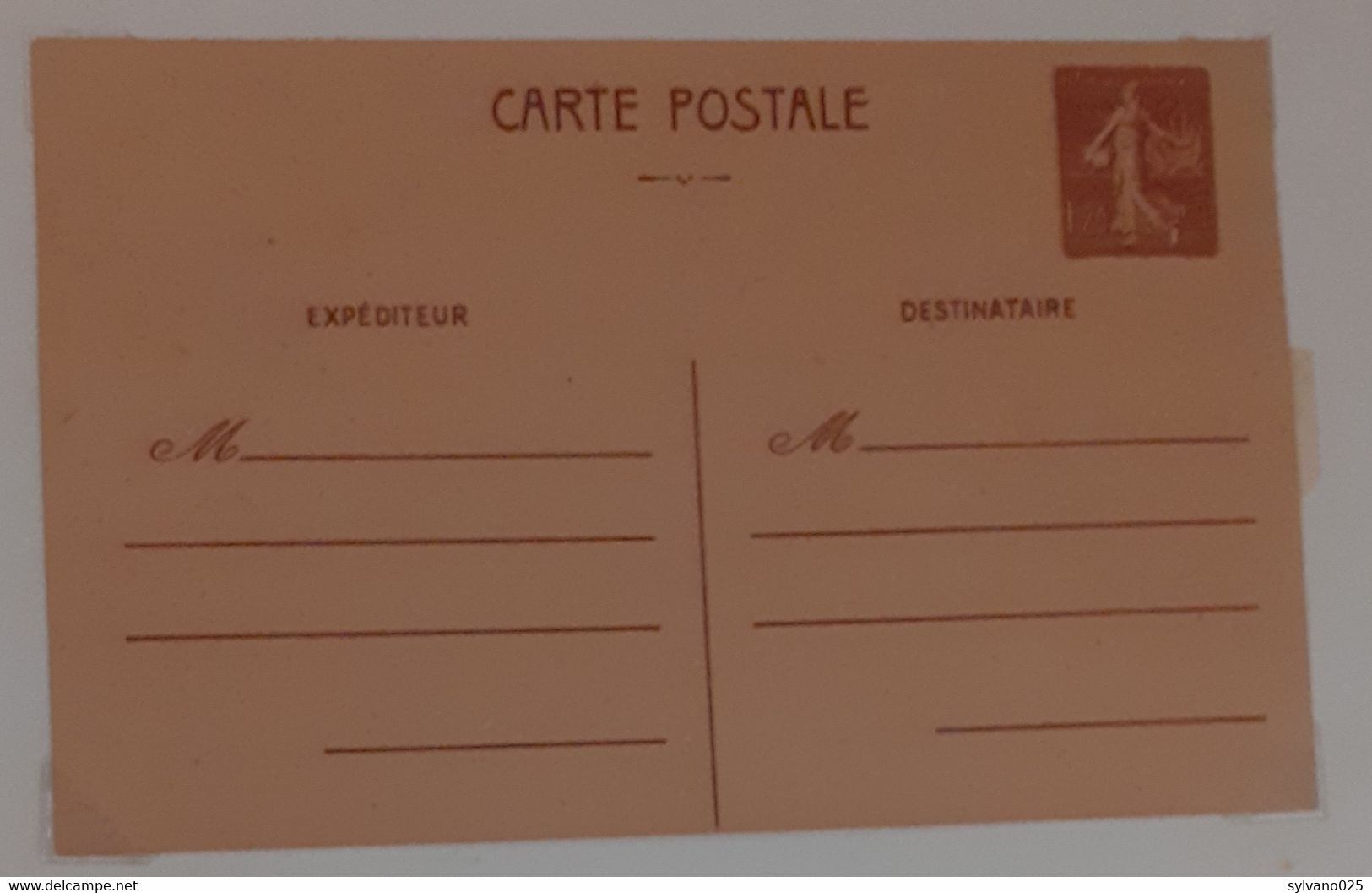 Carte Postale Type Semeuse Lignée 1Fr20 **  TTB - Overprinted Covers (before 1995)