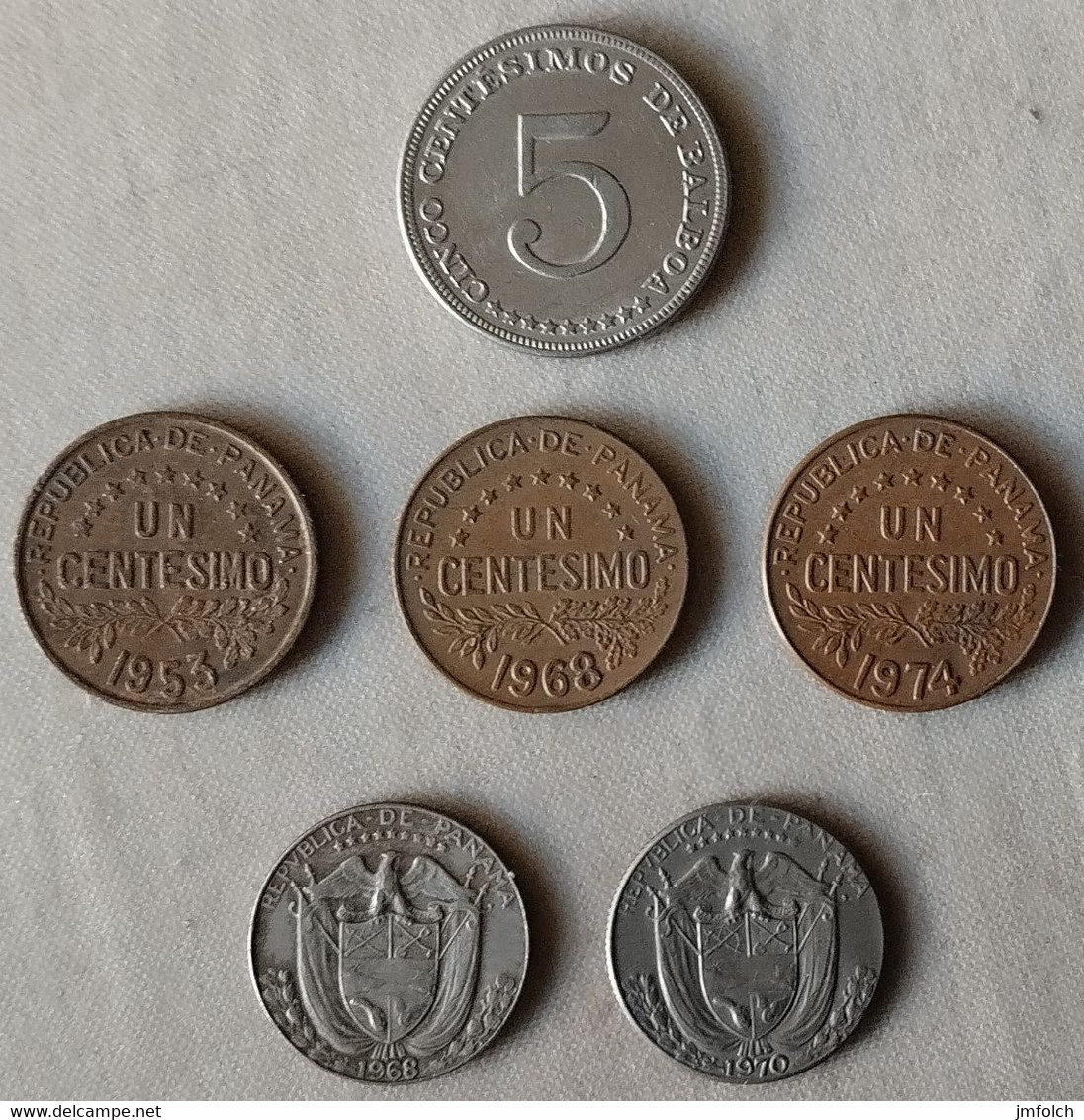 LOTE DE 6 MONEDAS DE PANAMA - Panama