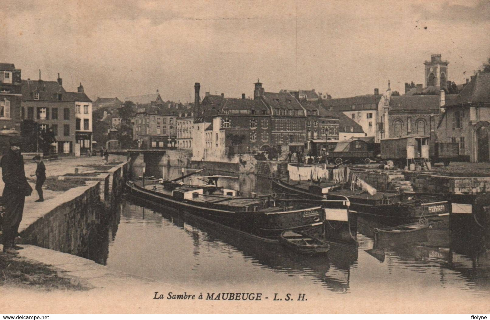 Maubeuge - Vue Sur La Sambre - Péniche - Batellerie - Maubeuge