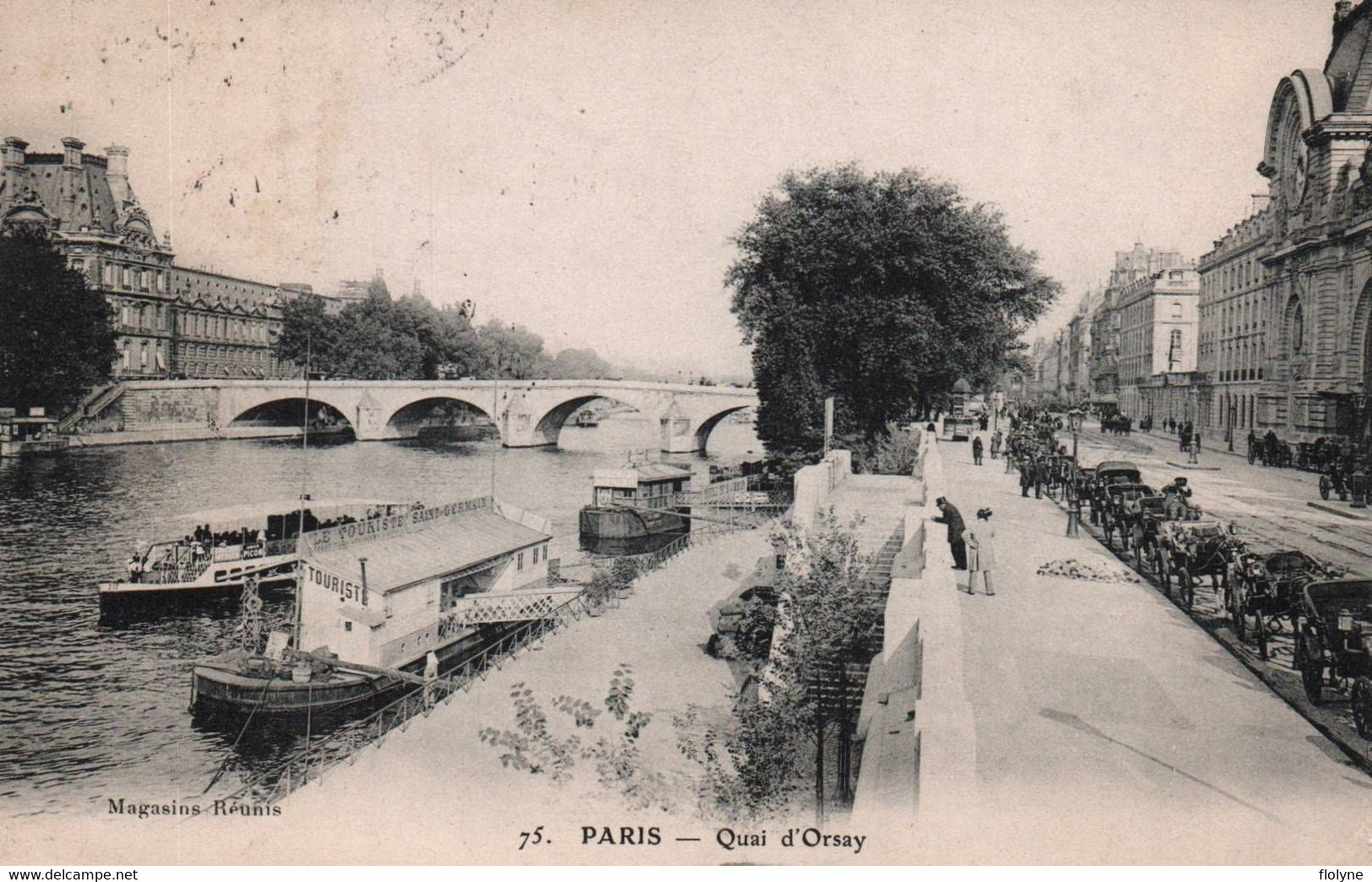 Paris - 7ème Arrondissement Le Quai D'orsay - Bateau Péniche - Die Seine Und Ihre Ufer