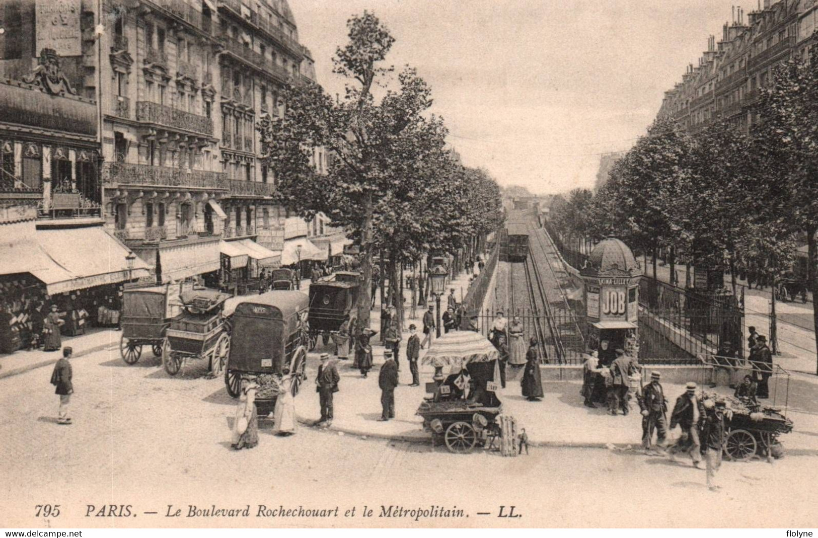 Paris - 9ème Arrondissement - Le Boulevard Rochechouart Et Le Métropolitain - Métro - Vendeur Ambulant - Distretto: 09