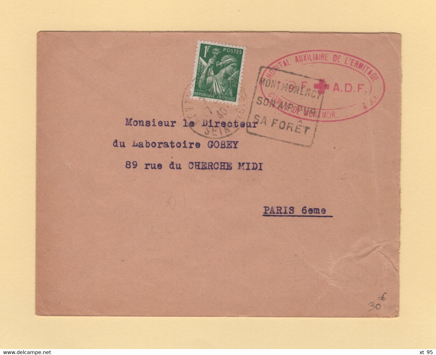 Hopital Auxiliaire De L Ermitage - Comte De Montmorency - 1940 - Croix Rouge - Guerre De 1939-45