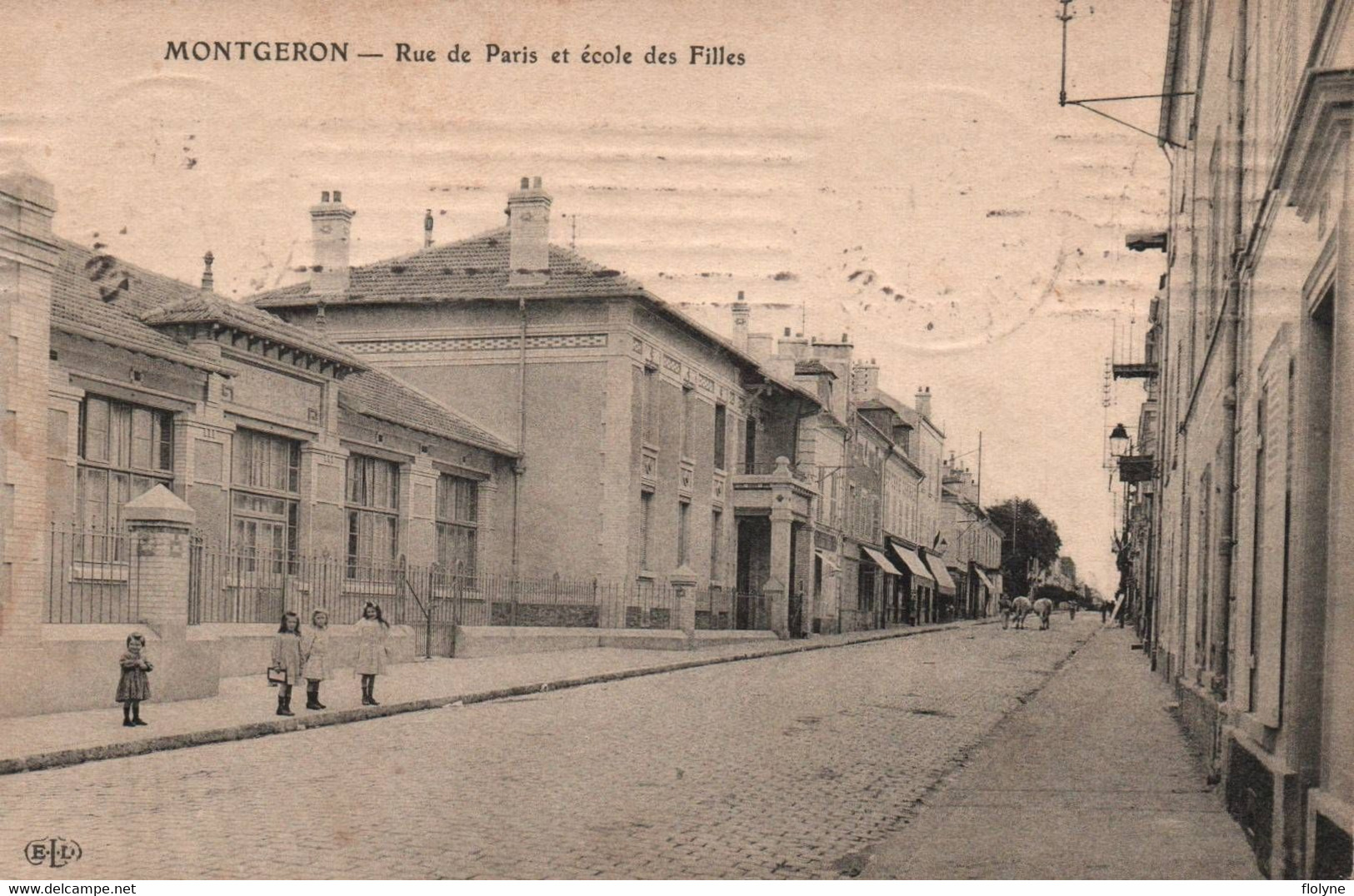 Montgeron - Rue De Paris Et école Des Filles - Montgeron