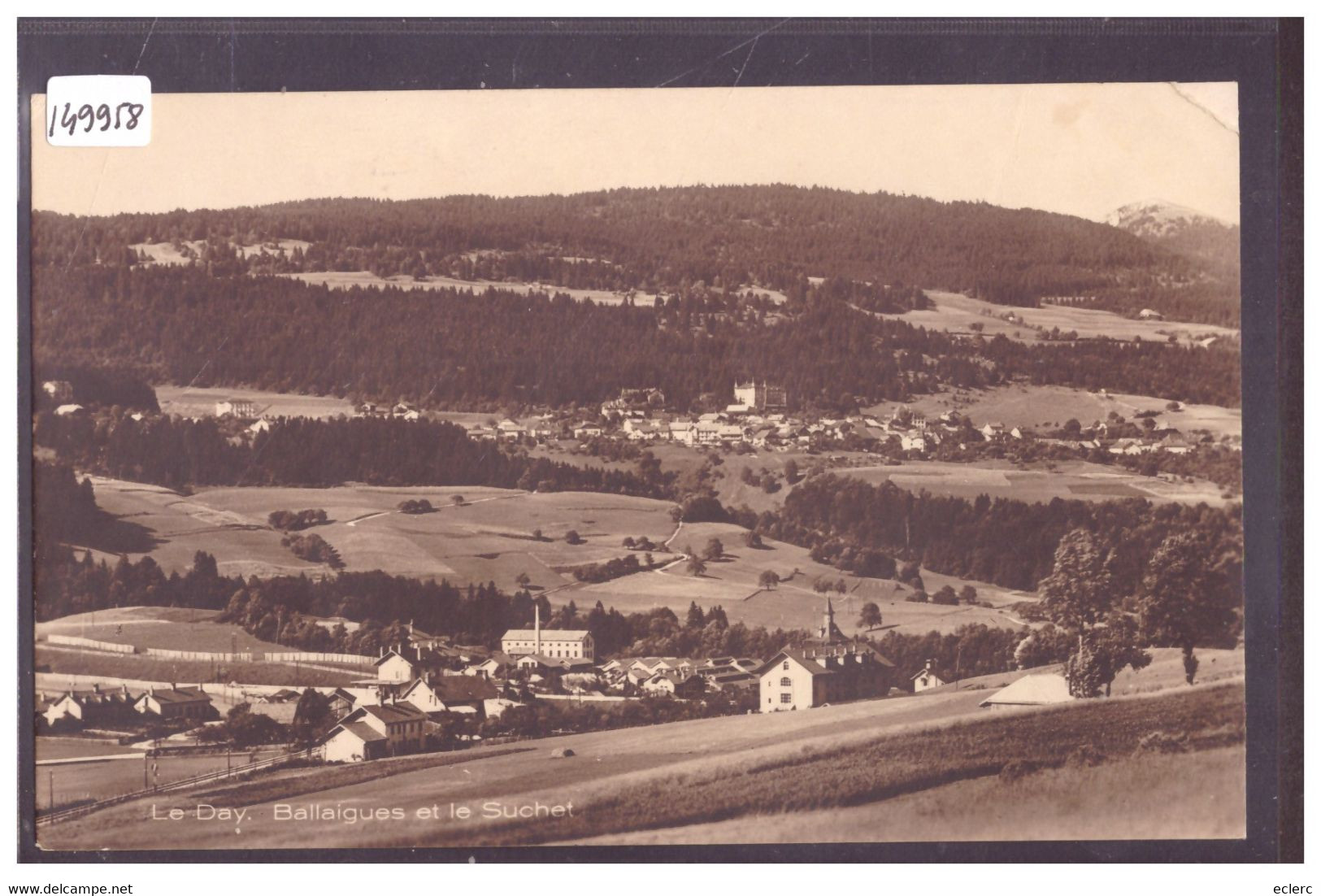 DISTRICT D'ORBE - LE DAY ET BALLAIGUES - B ( PLI D'ANGLE ) - Ballaigues