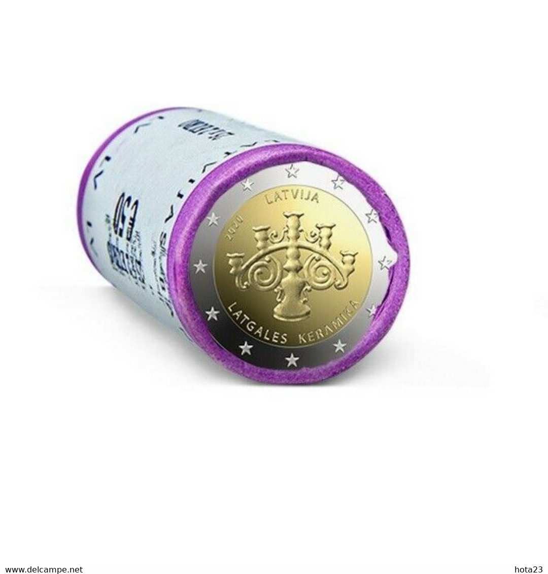 Latvia , Lettonia , Lettland 2 Euro 2020 LATGALIA KERAMIK 1 ROLL - 25 COINS - Letland