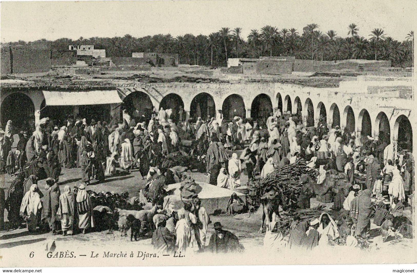 CPA - Gabès - Le Marché à Djara - Zambie