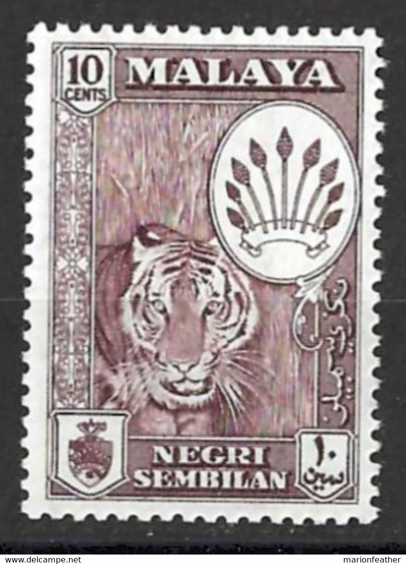 MALAYA.." NEGRI SEMBILAN.."....QUEEN ELIZABETH II...(1952-22..)....10c....SG74......(CAT.VAL.£14...)...MH. - Negri Sembilan