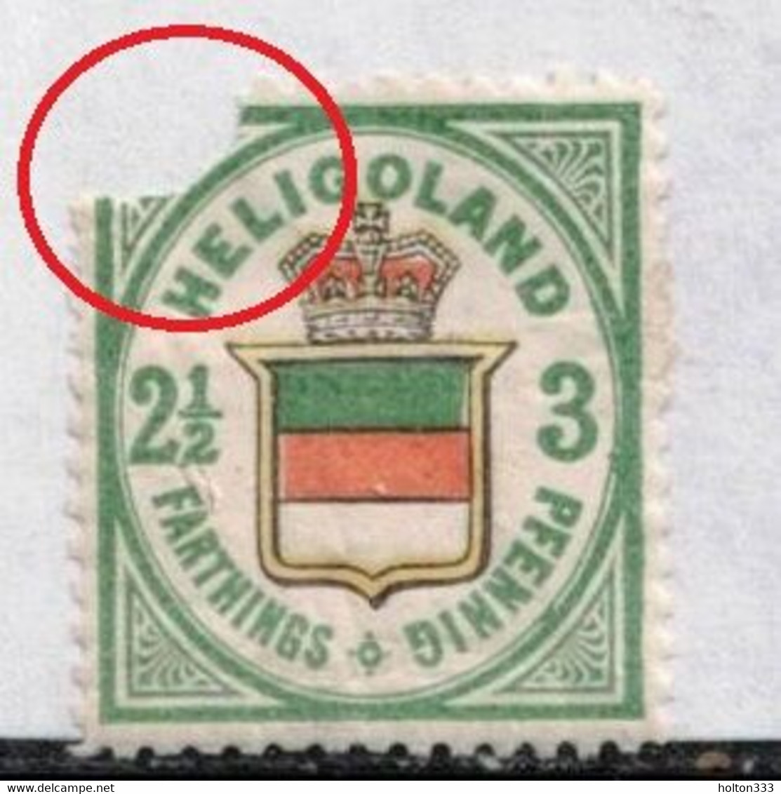 HELIGOLAND Scott # 20 MH - Probable Reprint - Space Filler Offered At 5% (CV $275) - Heligoland (1867-1890)